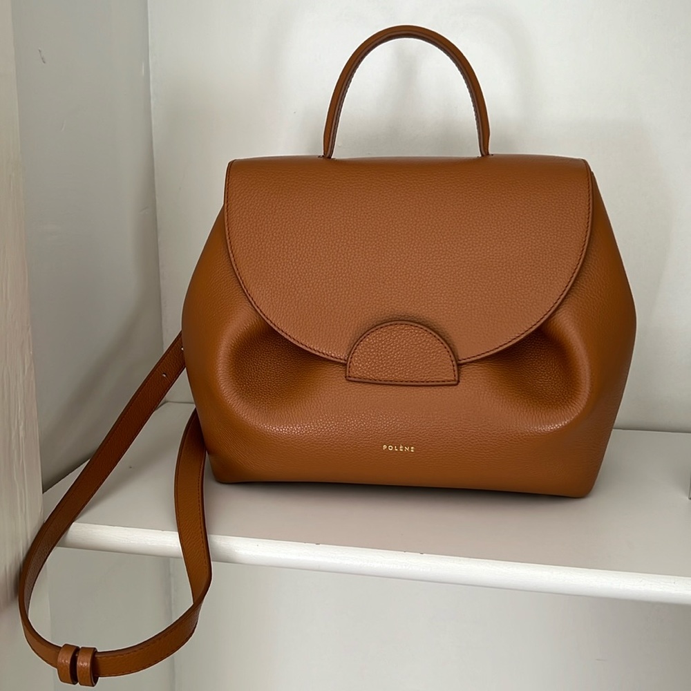 Polene Numero Un Edition Textured Caramel Bag
